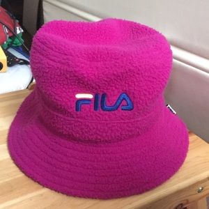 FILA limited edition vintage pink fluffy hat